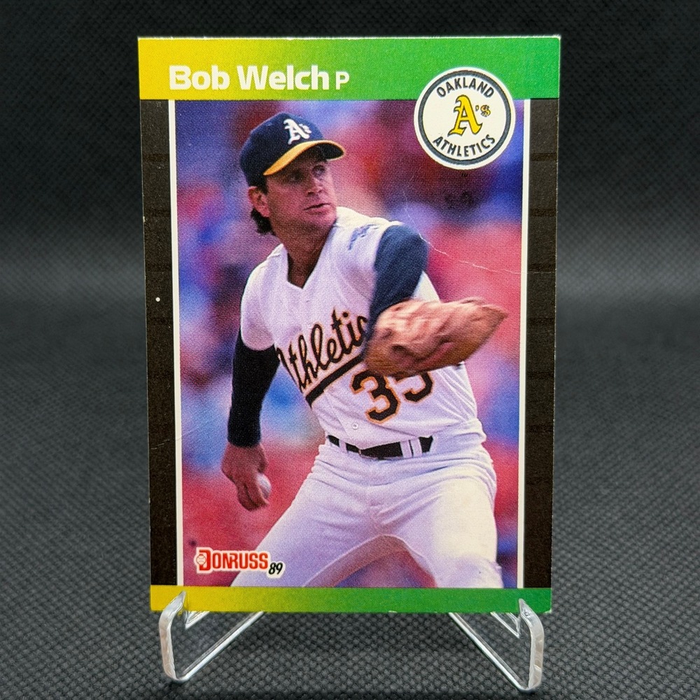 Bob Welch 1989 Donruss Error #332 Athletics Card VG